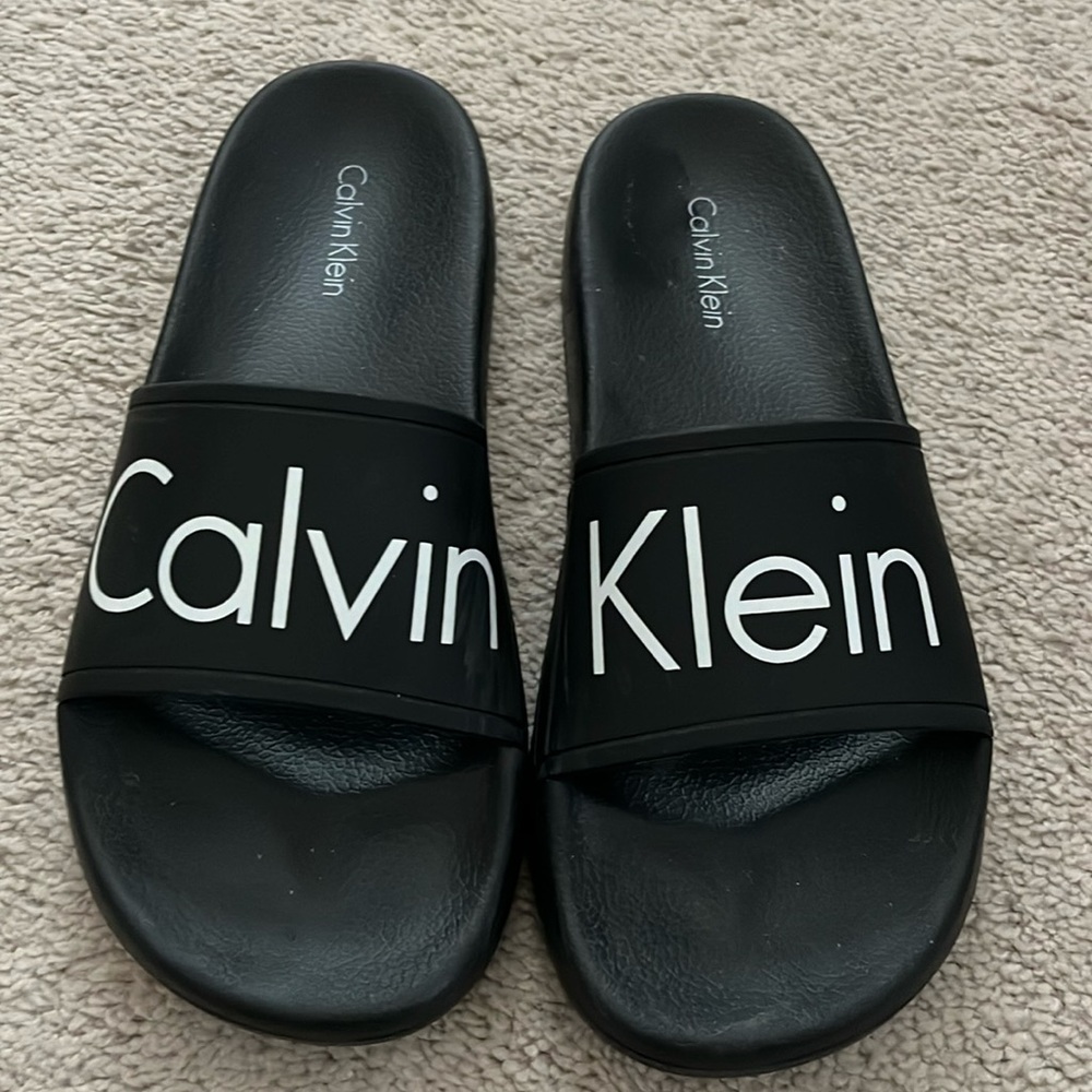 Calvin Klein black slides